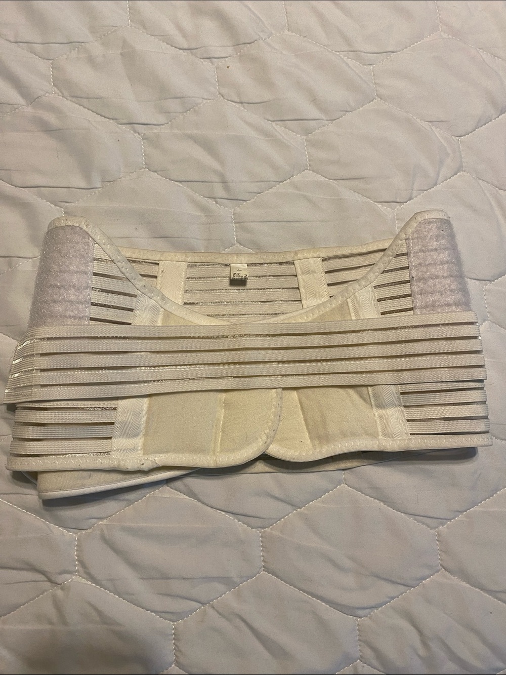 Adjustable White Posture Support Belt for Women